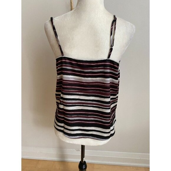 halogen BNWOT women stripe tank top sz small NEW v neck - Picture 4 of 6